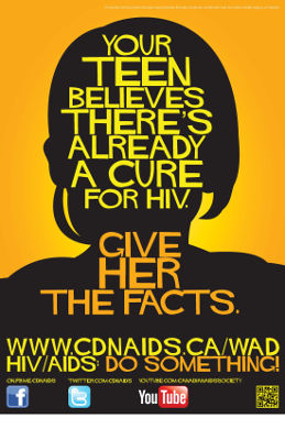 Your teen believes there's already a cure for HIV. Give her the facts.
